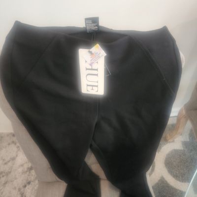 Hue Leggings Women's SIZE SMALL Black Corduroy Fashion skimmer Stretch Fit